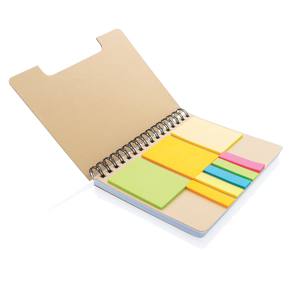 Advertising Basic notebooks - Carnet de notes A5 Kraft avec notes autocollantes - 2