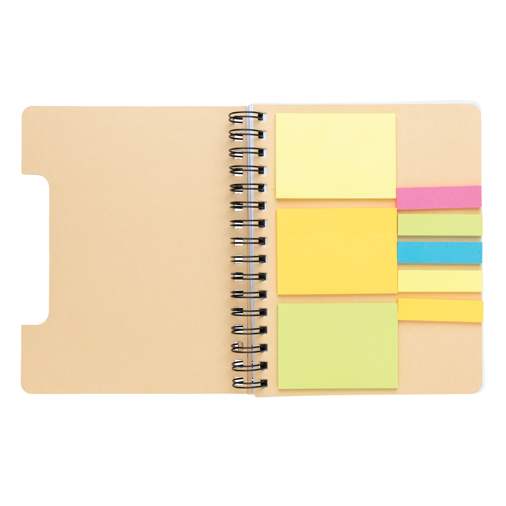 Advertising Basic notebooks - Carnet de notes A5 Kraft avec notes autocollantes - 5