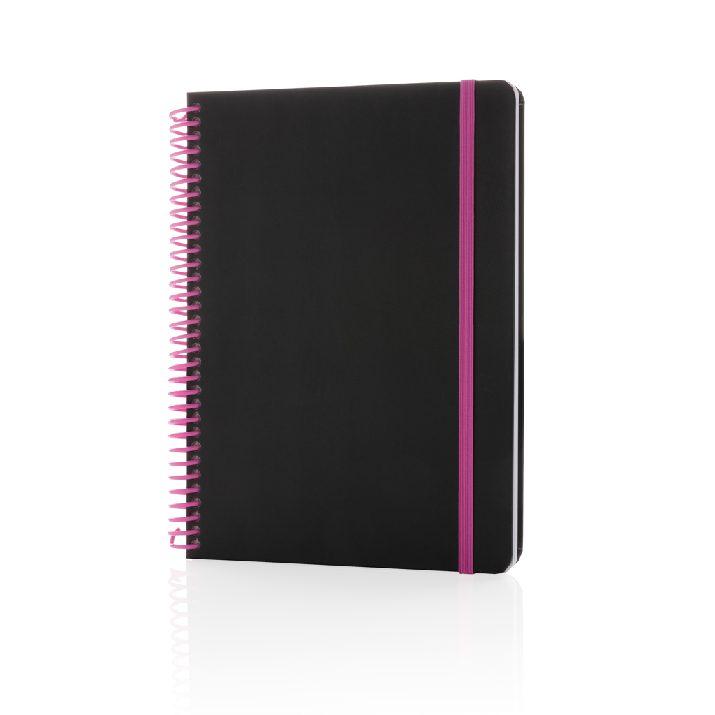 Advertising Basic notebooks - Carnet de notes A5 à spirale et couverture noire