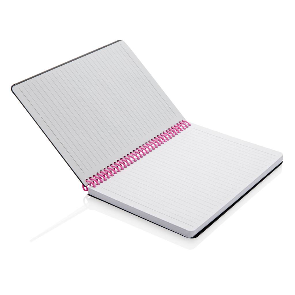 Advertising Basic notebooks - Carnet de notes A5 à spirale et couverture noire - 2