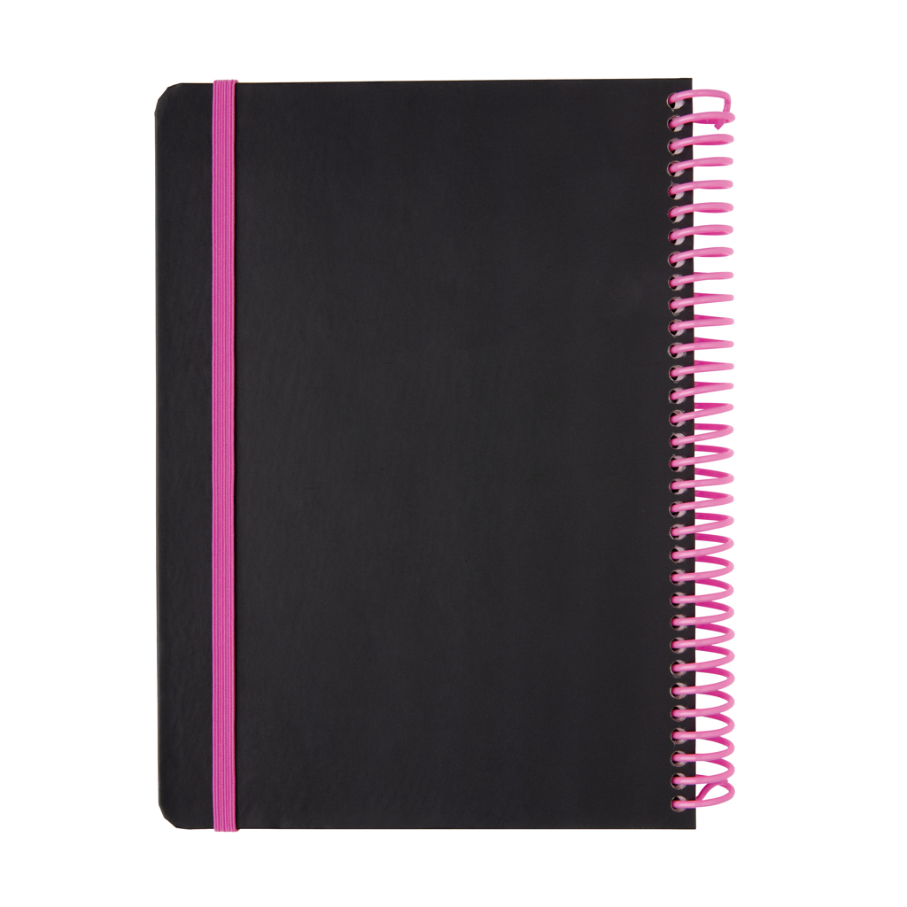 Advertising Basic notebooks - Carnet de notes A5 à spirale et couverture noire - 3