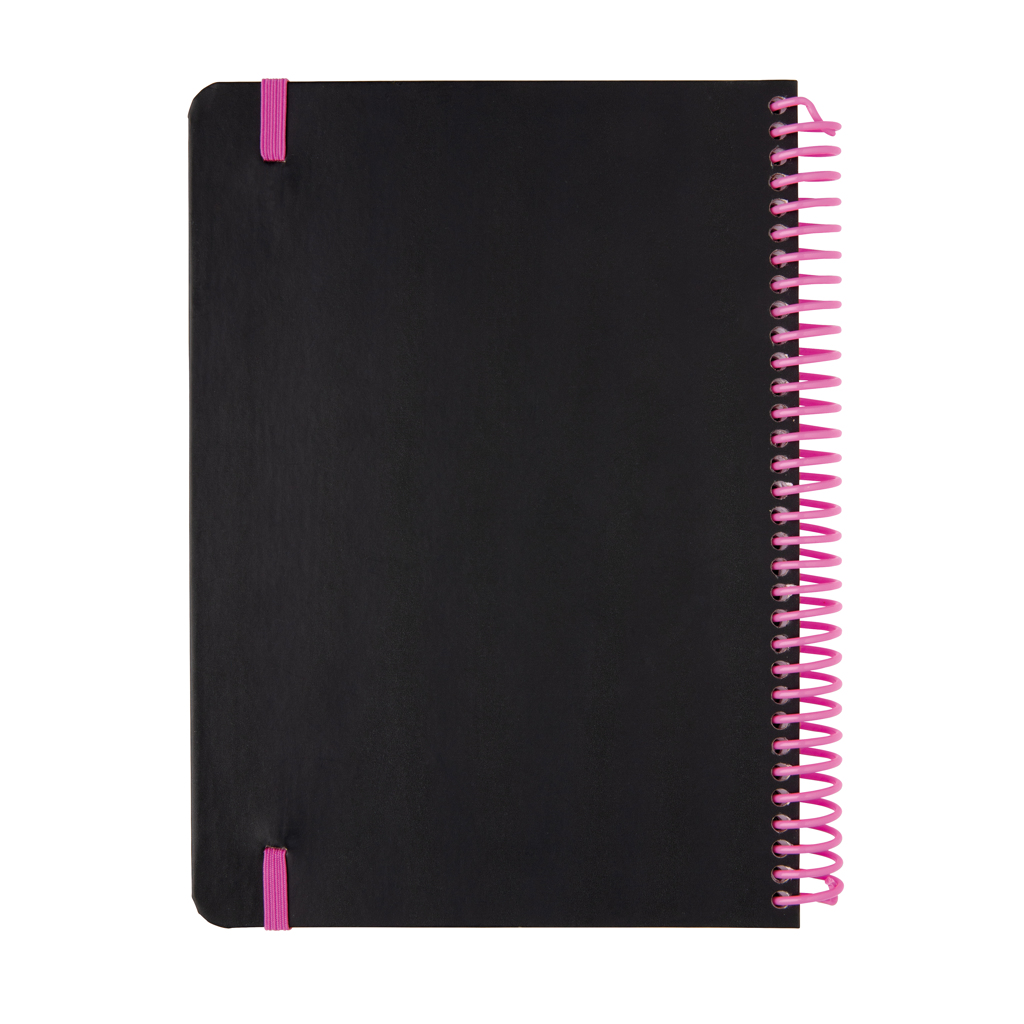 Advertising Basic notebooks - Carnet de notes A5 à spirale et couverture noire - 4