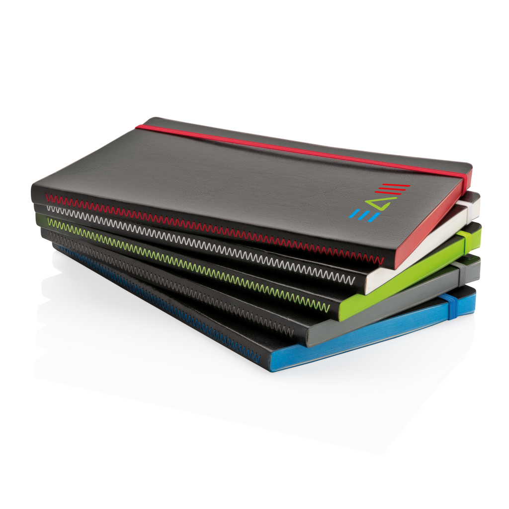 Advertising Basic notebooks - Carnet de notes A5 avec couverture souple et bord coloré - 5