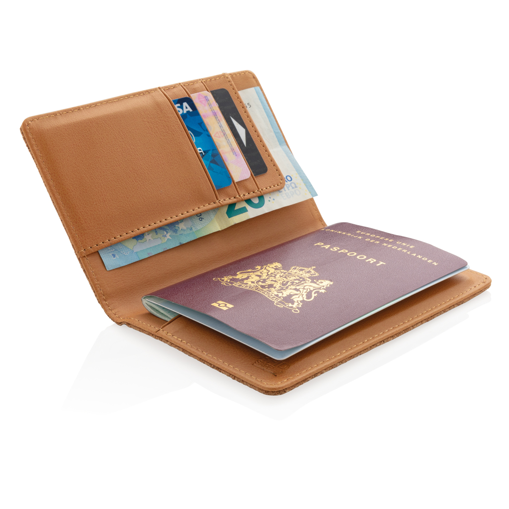 Protection RFID et anti vol publicitaires - Etui passeport anti RFID en liège - 2