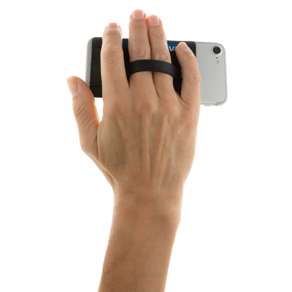 Gadgets mobiles publicitaires - Porte cartes téléphone 3 en 1 - 3