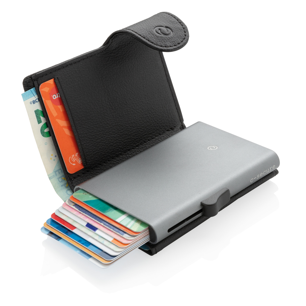 Protection RFID et anti vol publicitaires - Porte-cartes et portefeuille XL anti RFID C-Secure - 1