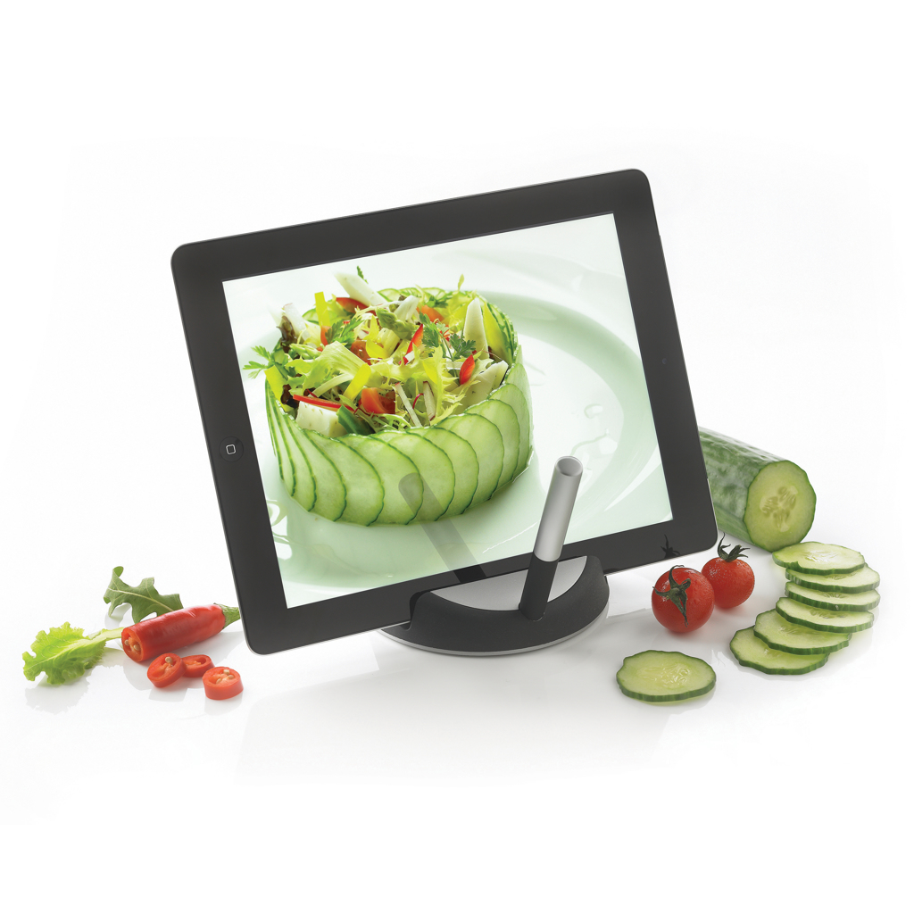 Accessoires cuisine publicitaires - Support à tablette avec stylet Chef