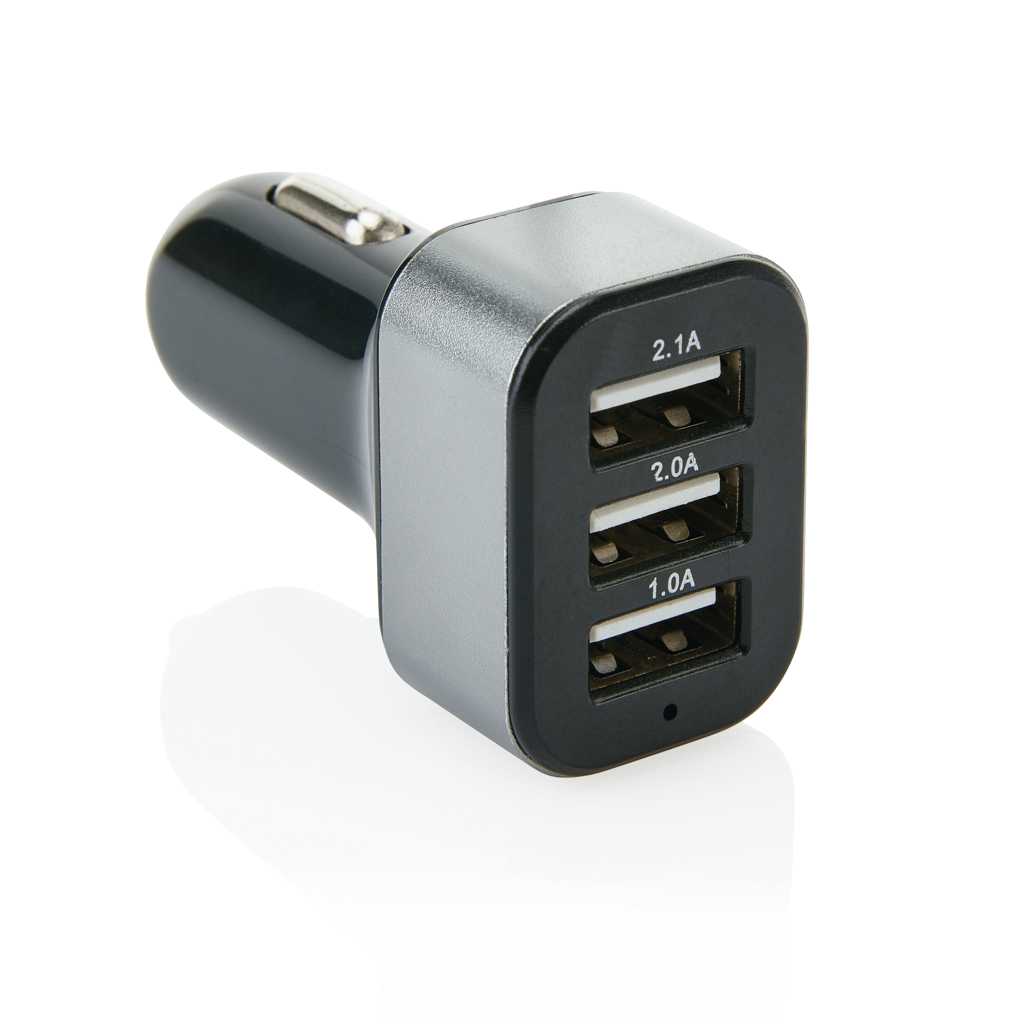 Chargeurs pour voiture publicitaires - Triple chargeur allume-cigare USB 3.1A