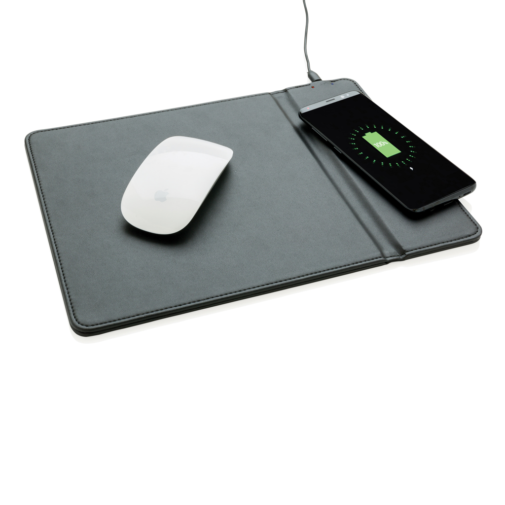 Chargeurs sans fil publicitaires - Tapis de souris avec chargeur à induction 5W - 0