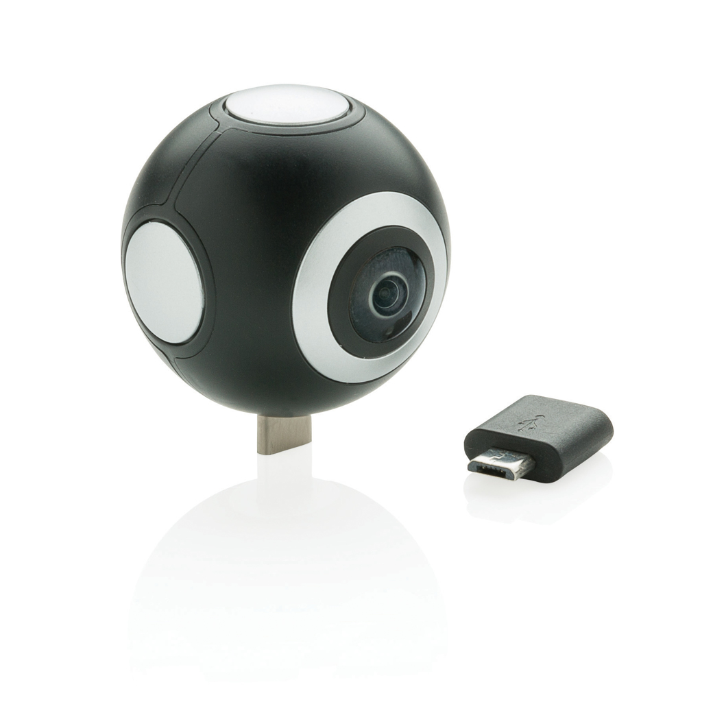 Caméras d'action publicitaires - Camera 360 à double lentilles