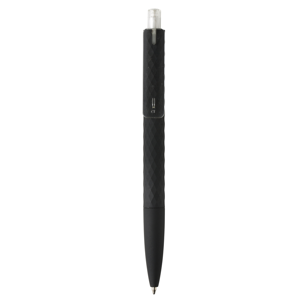 Advertising Plastic pens - Stylo X3 finition gomme noire - 1