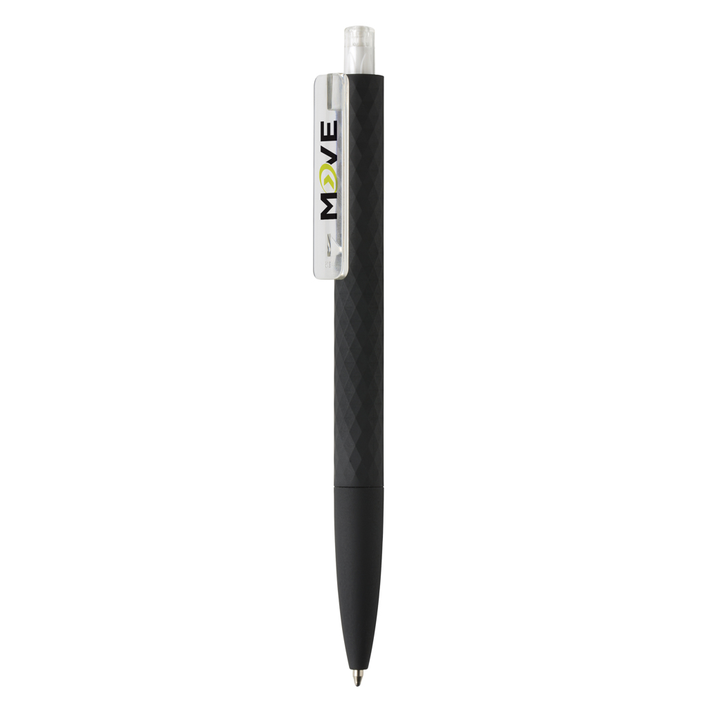 Advertising Plastic pens - Stylo X3 finition gomme noire - 3