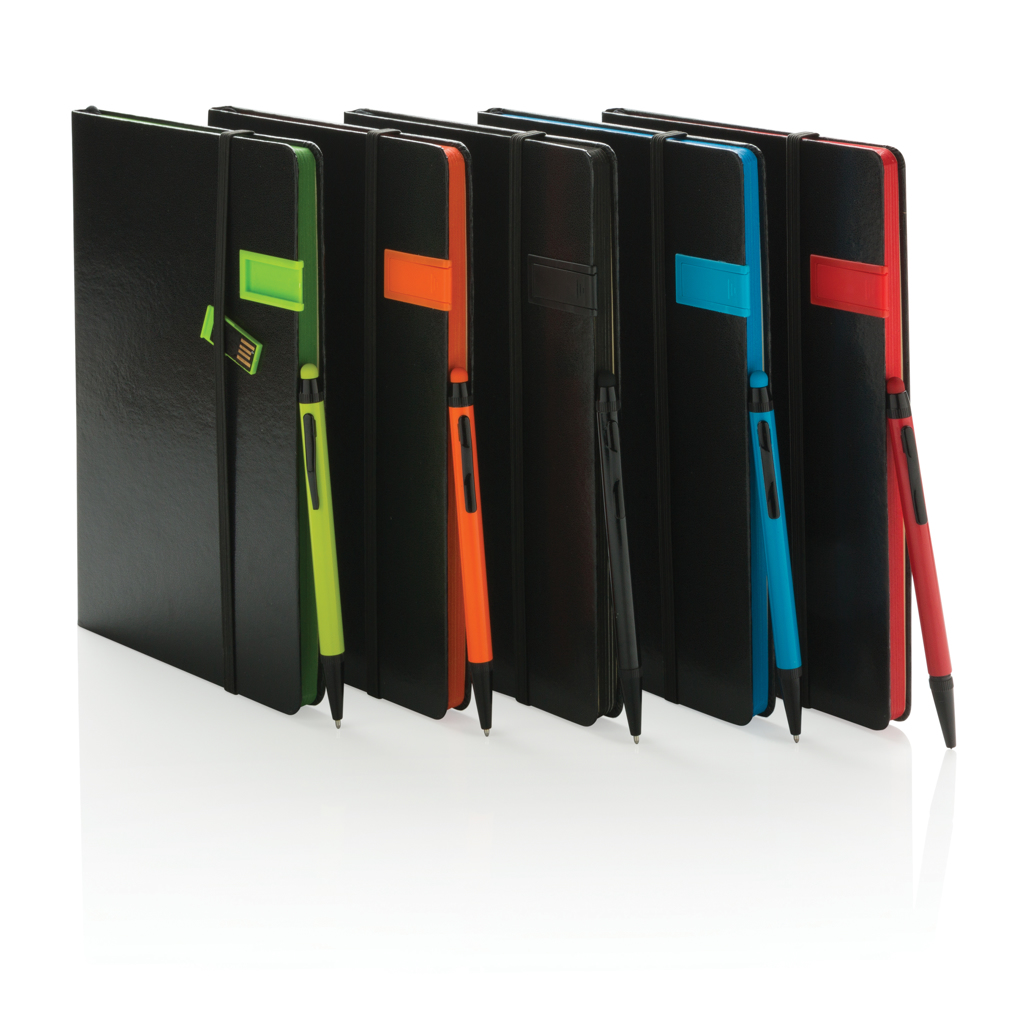 Advertising Executive Notebooks - Carnet de notes A5 avec clé USB 8Go et stylet - 8