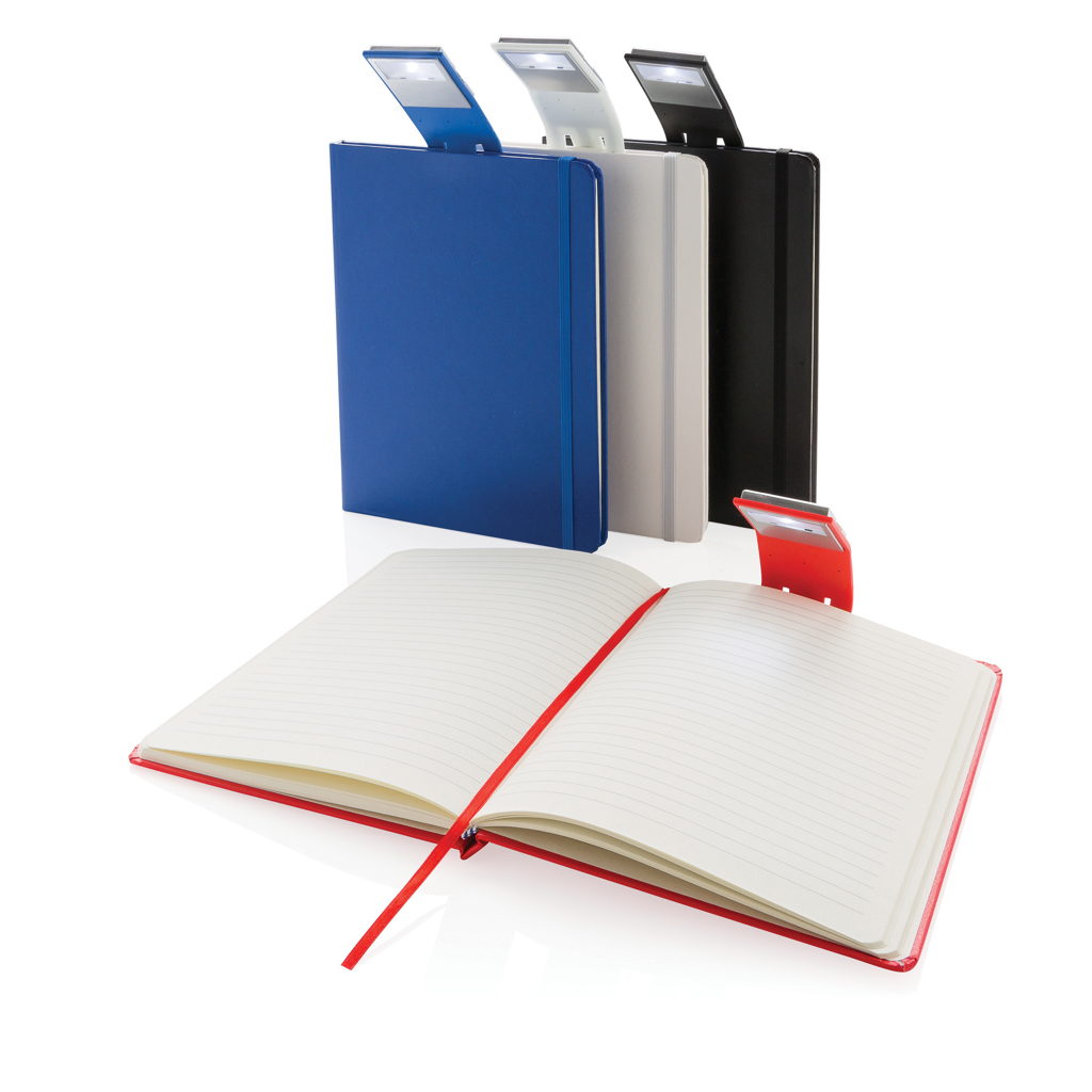 Advertising Basic notebooks - Carnet de notes A5 avec marque-page LED - 8