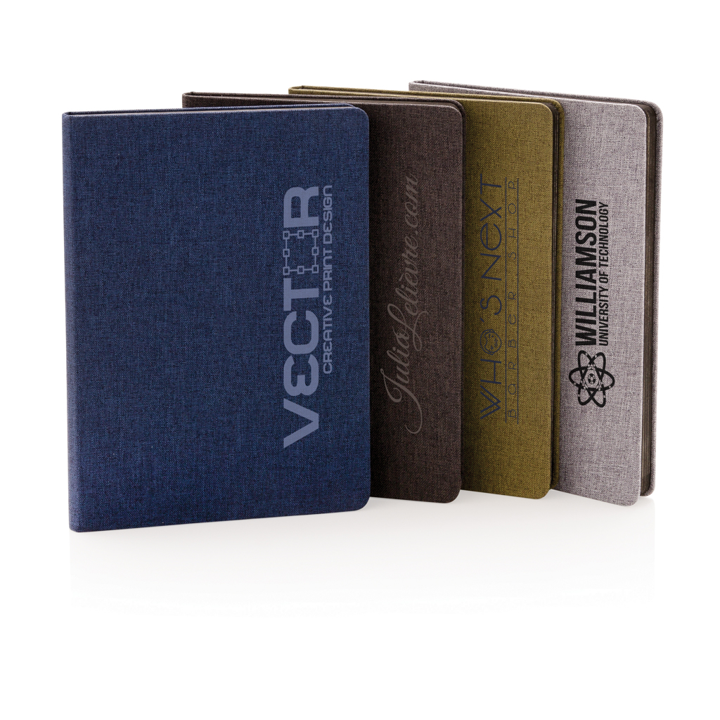 Advertising Executive Notebooks - Carnet de notes B6 avec bord noir et finition tissu - 5