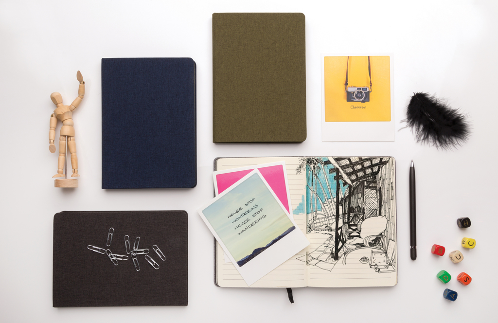 Advertising Executive Notebooks - Carnet de notes B6 avec bord noir et finition tissu - 7